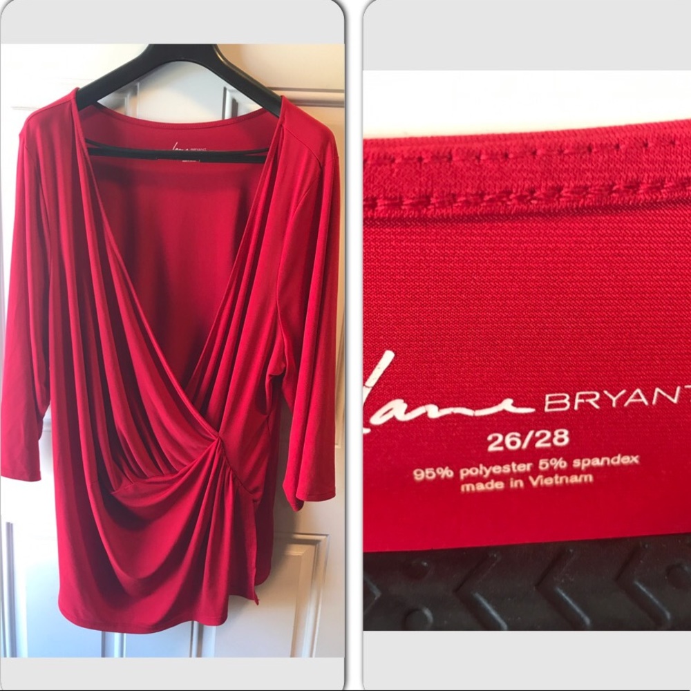 Lane Bryant faux wrap blouse